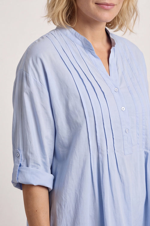 Janie Cotton Dress Powder Blue - Image 4