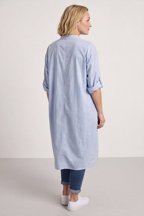 Janie Cotton Dress Powder Blue - Image 5