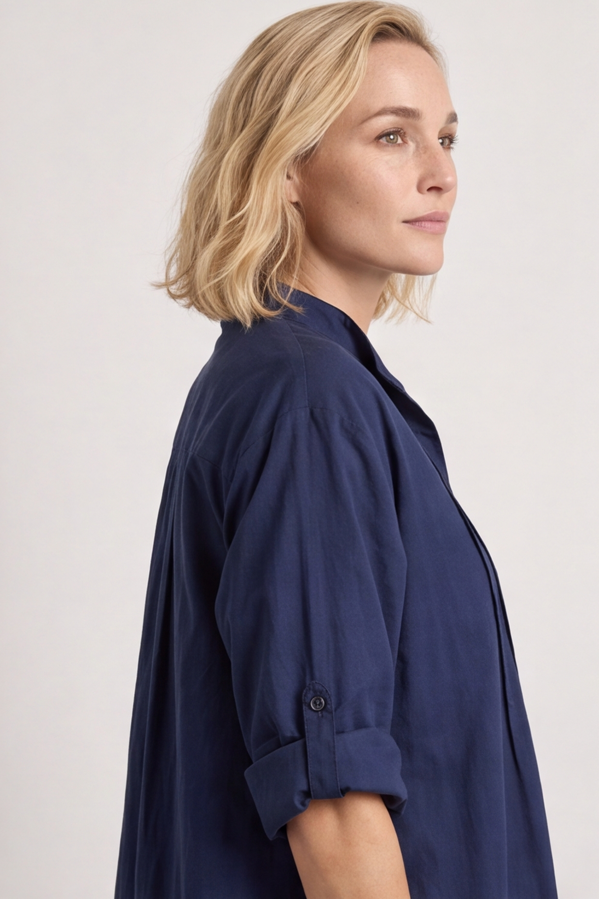 Janie Cotton Dress Navy