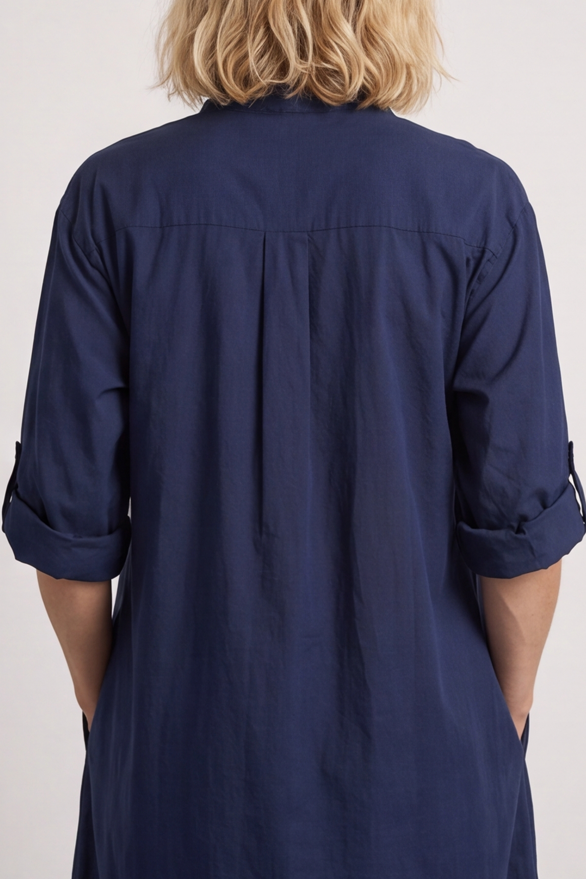 Janie Cotton Dress Navy