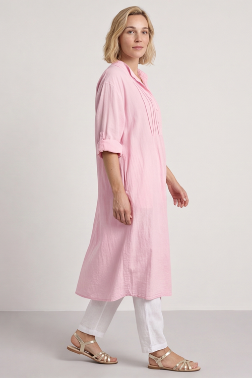 Janie Cotton Dress Pink - Image 4
