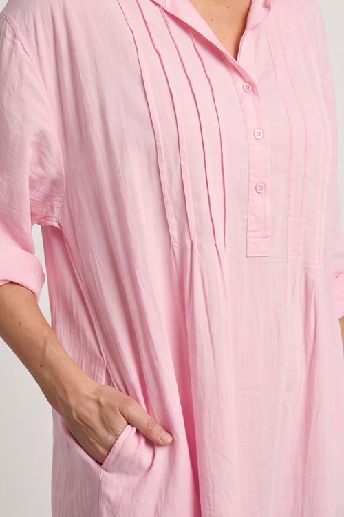 Janie Cotton Dress Pink - Image 10