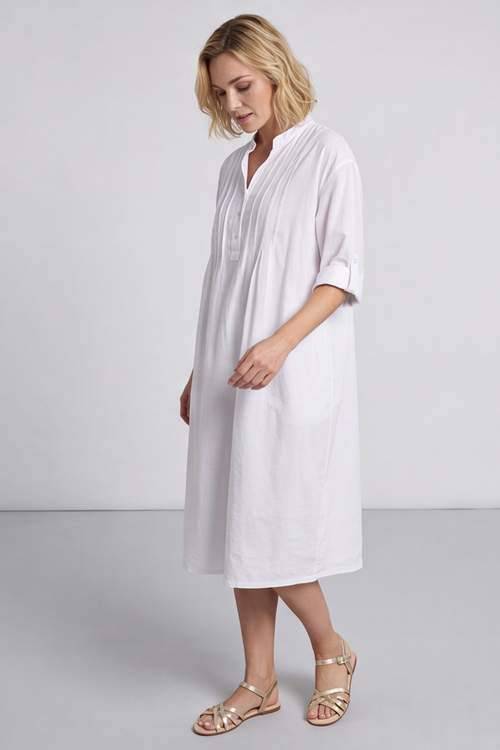 Janie Cotton Dress White - Image 1