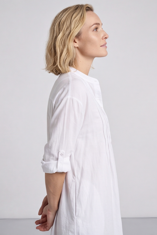 Janie Cotton Dress White - Image 3