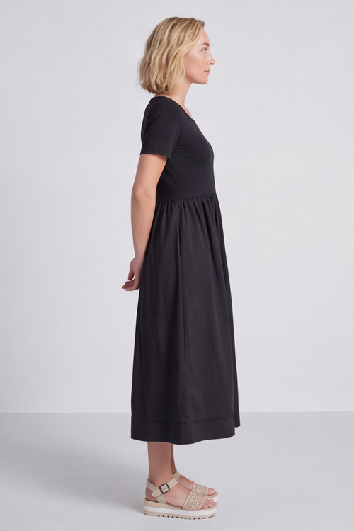 Ada Black Pocket Dress - Image 2