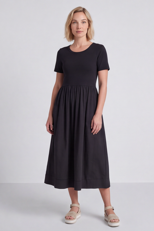 Ada Black Pocket Dress - Image 3