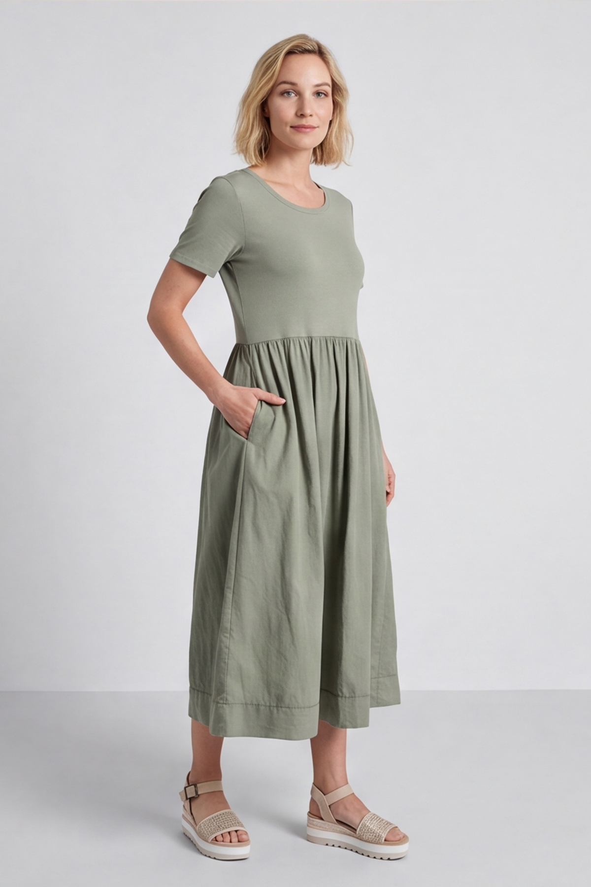 Ada Sage Pocket Dress