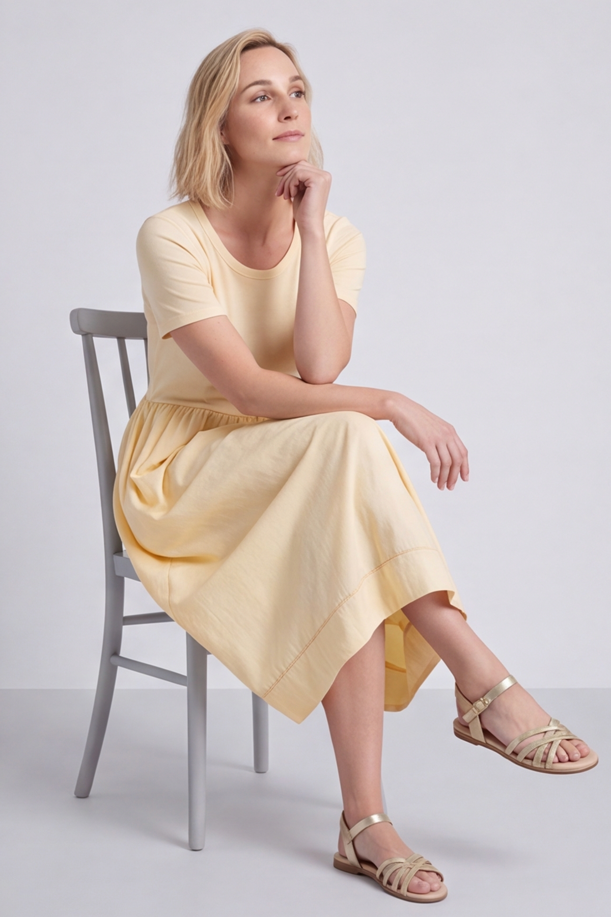 Ada Yellow Pocket Dress