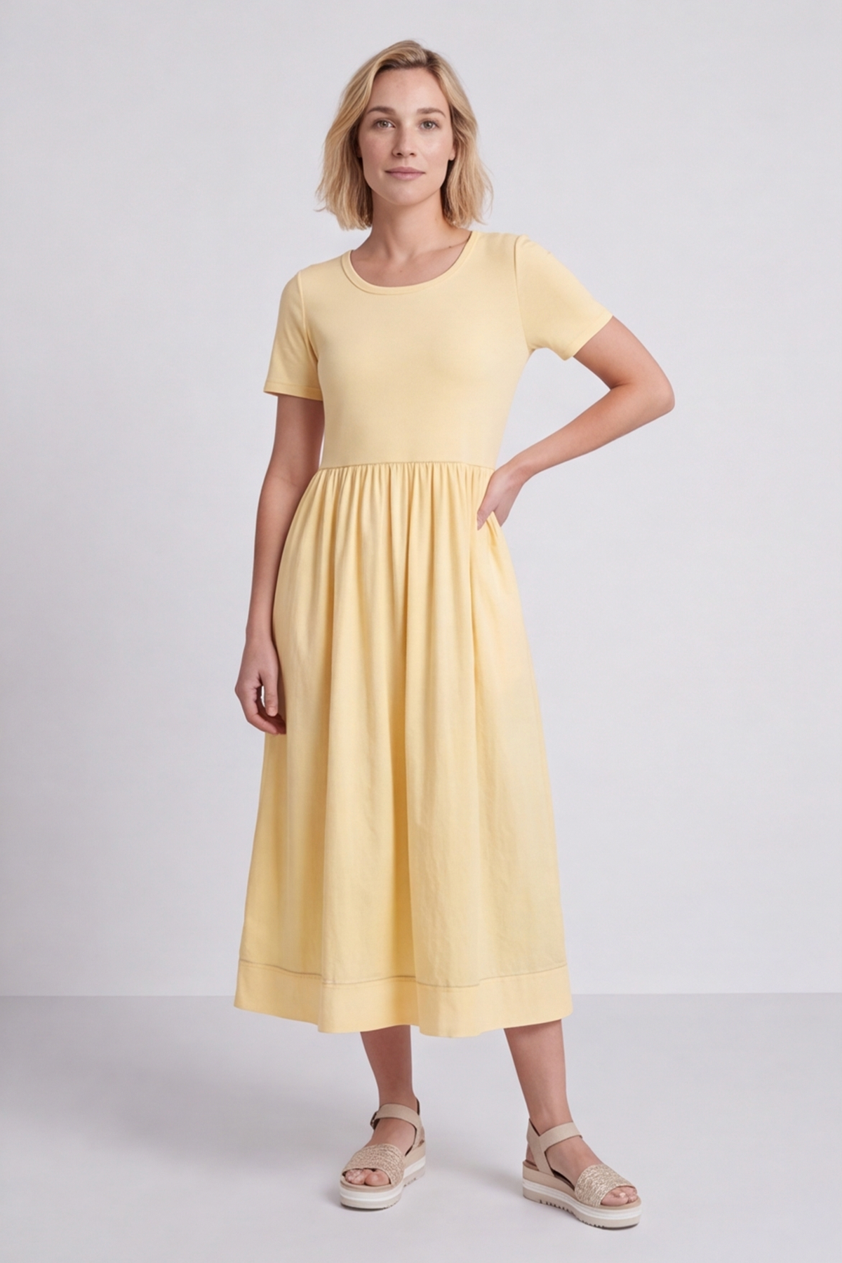 Ada Yellow Pocket Dress
