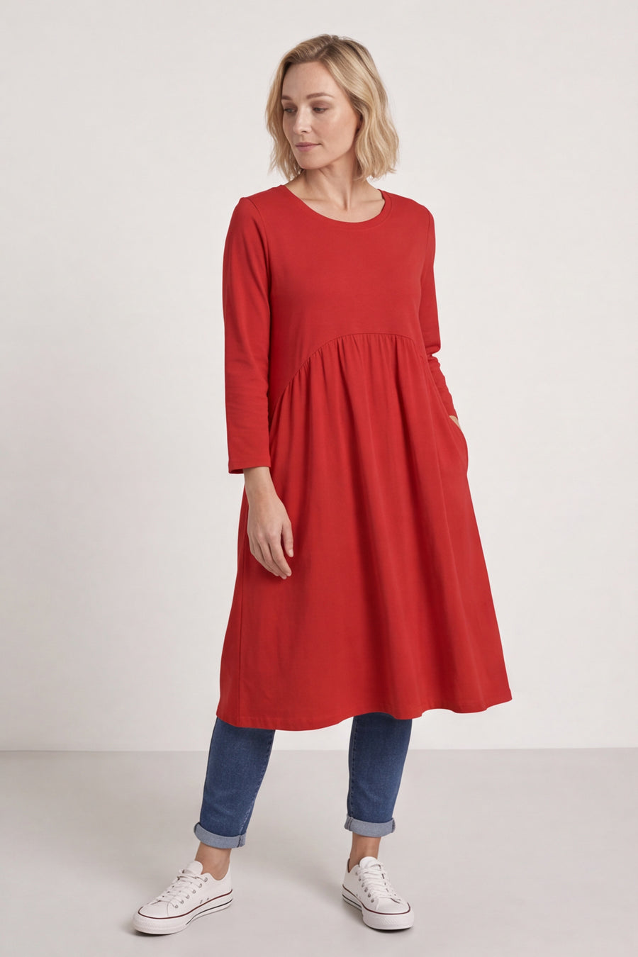 Joanna Cotton Dress Red