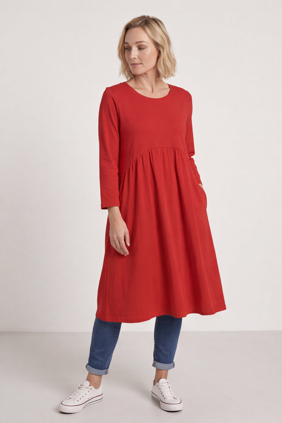 Joanna Cotton Dress Red