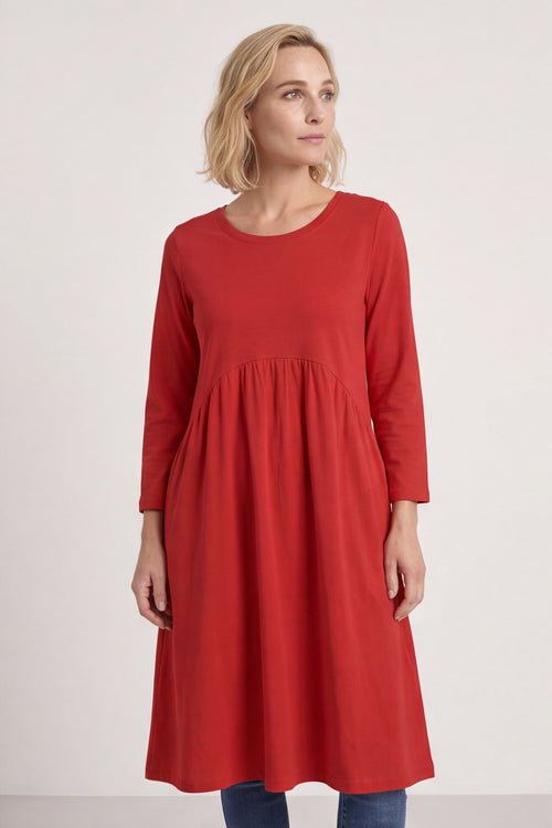 Joanna Cotton Dress Red - Image 2