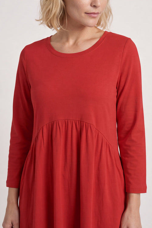 Joanna Cotton Dress Red - Image 4