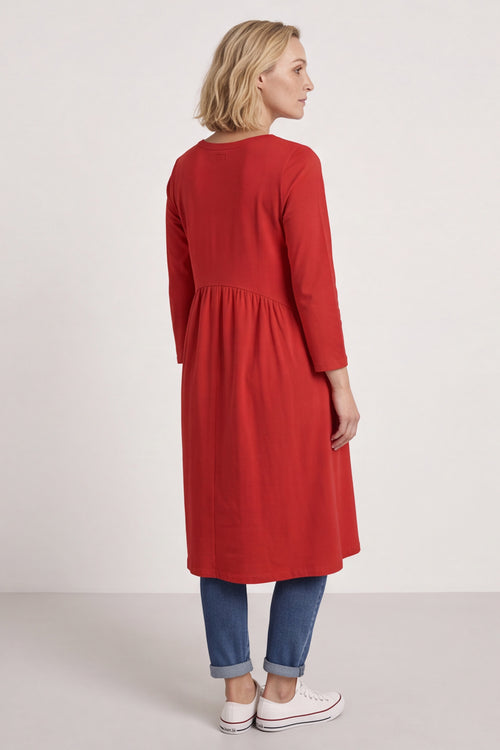 Joanna Cotton Dress Red - Image 5