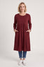 Joanna Cotton Dress Wine