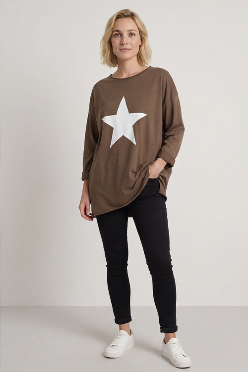 Jodene Star Cotton Top Cocoa - Image 3