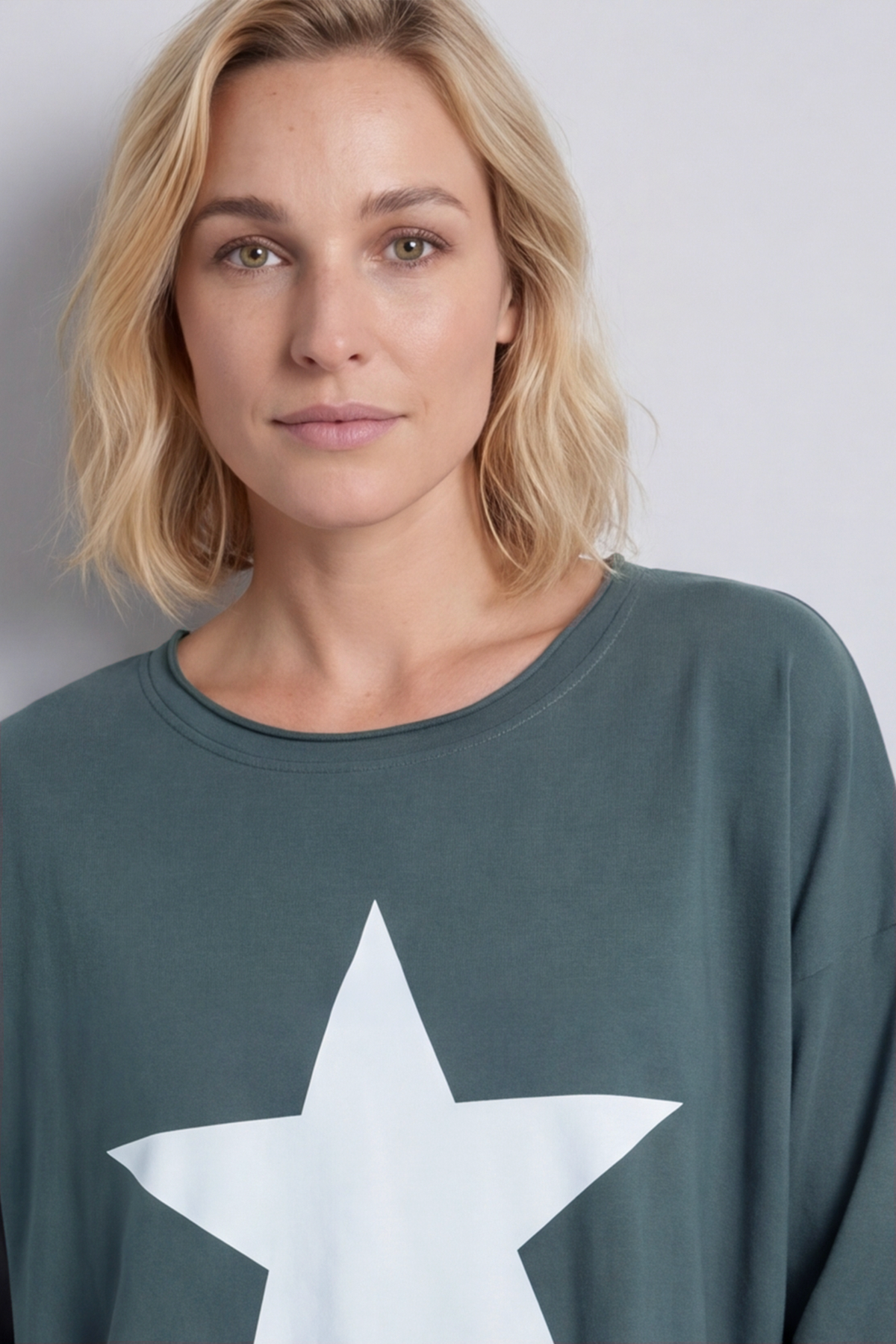 Jodene Star Cotton Top Charcoal