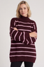 Joella Stripe Knitted Jumper Wine