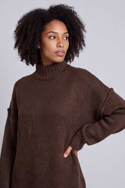 Jonie Knitted Jumper Cocoa - Image 1