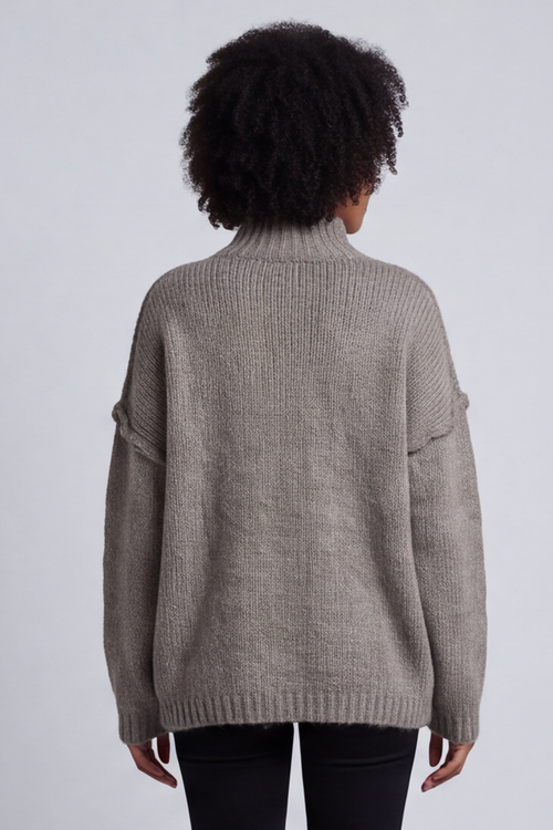 Jonie Knitted Jumper Mocha - Image 3