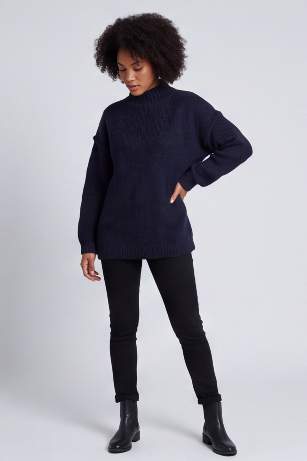Jonie Knitted Jumper Navy