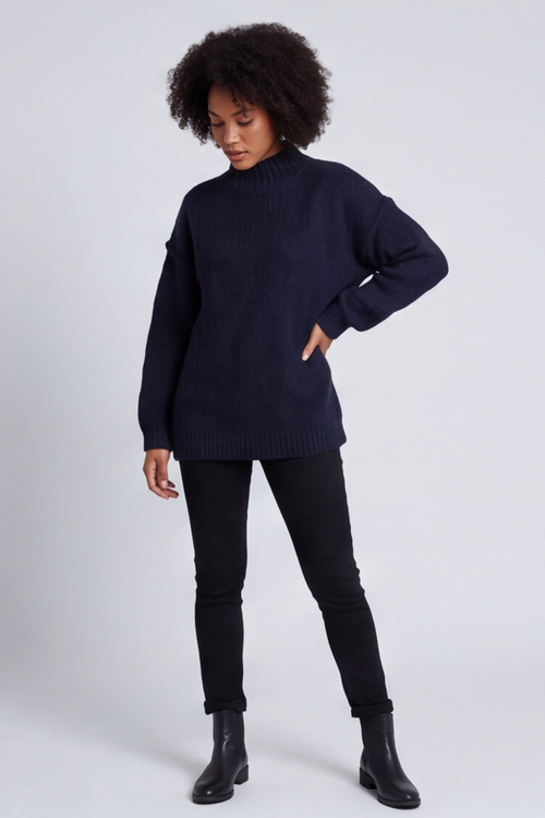Jonie Knitted Jumper Navy - Image 2