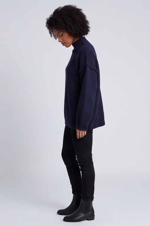 Jonie Knitted Jumper Navy - Image 3