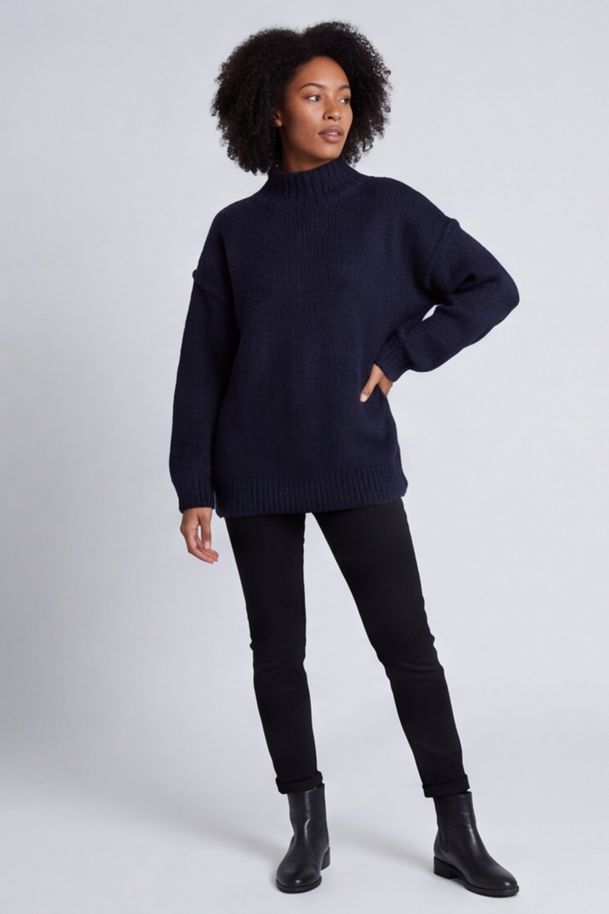 Jonie Knitted Jumper Navy