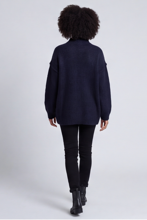 Jonie Knitted Jumper Navy - Image 5