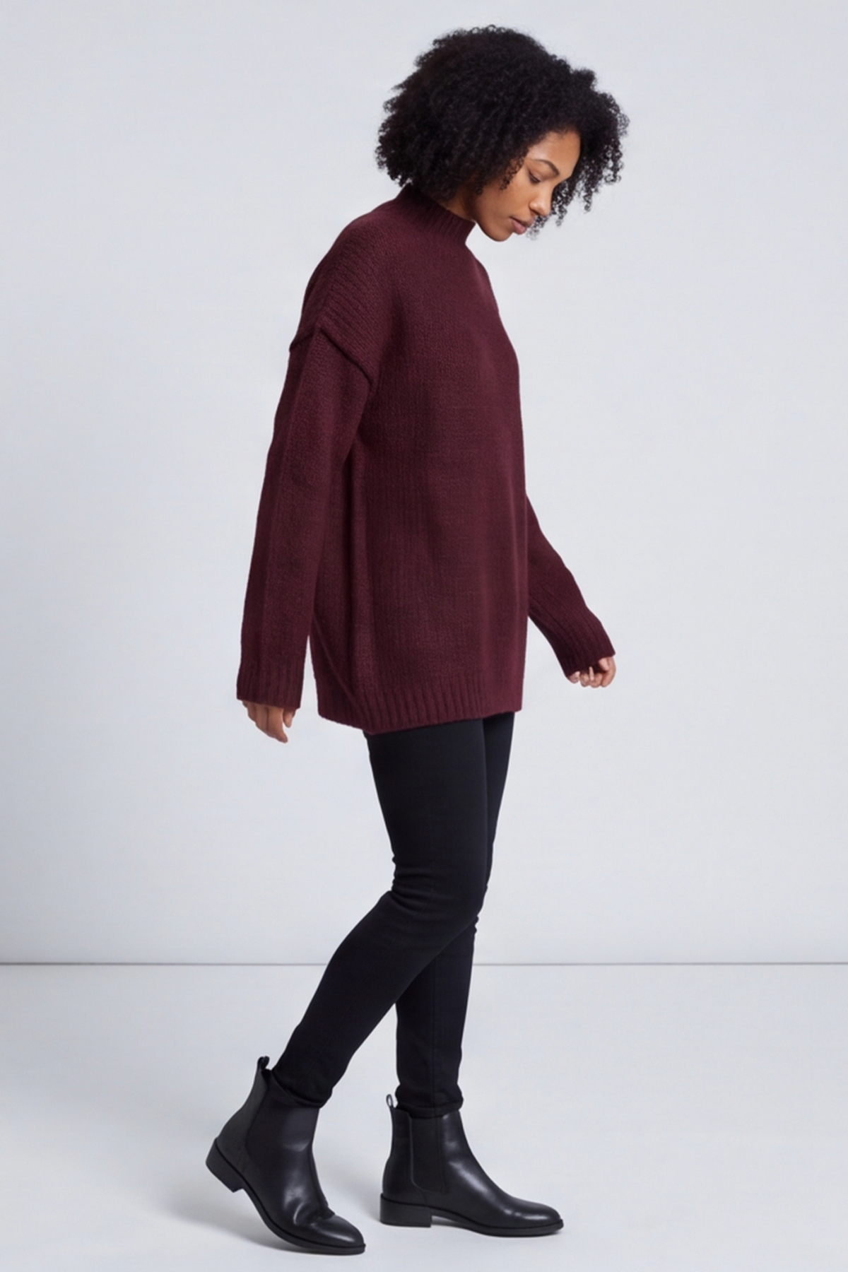 Jonie Knitted Jumper Wine