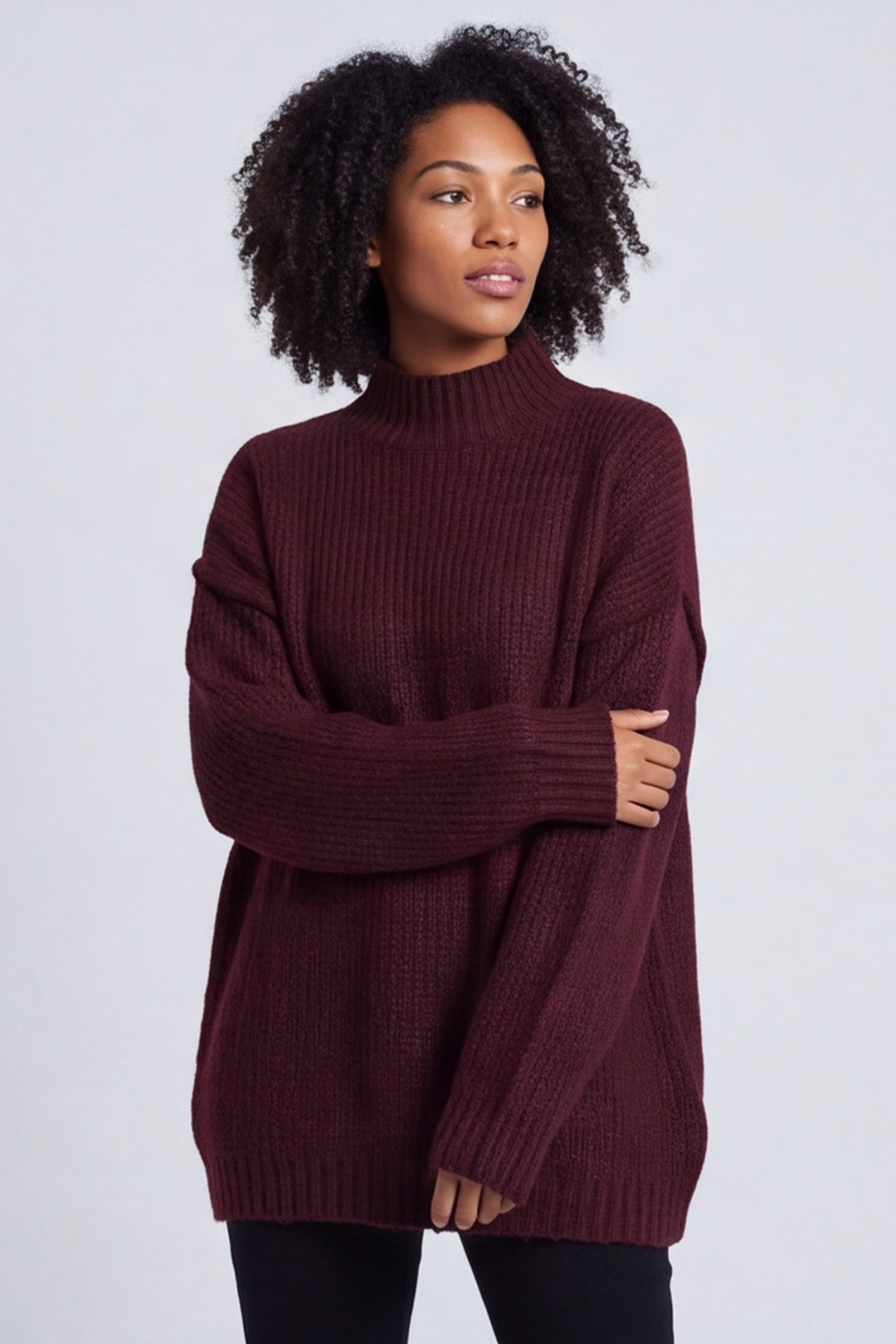 Jonie Knitted Jumper Wine