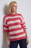 Marva Stripe Knit Top Hot Pink