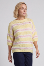 Marva Stripe Knit Top Yellow Yellow - Marva Stripe Knit Top Yellow