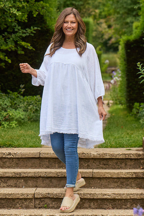 Kadenzia Cotton Tunic White - Image 1