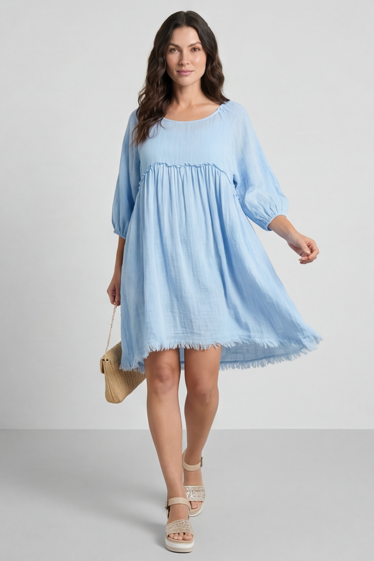 Kadenzia Cotton Tunic Light Blue