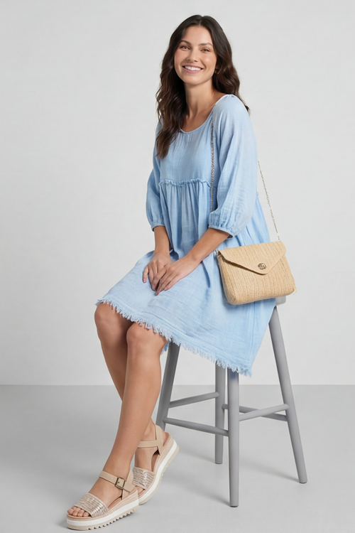 Kadenzia Cotton Tunic Light Blue - Image 4