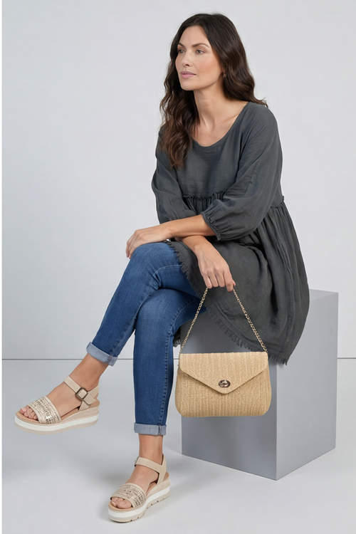 Kadenzia Cotton Tunic Charcoal - Image 2