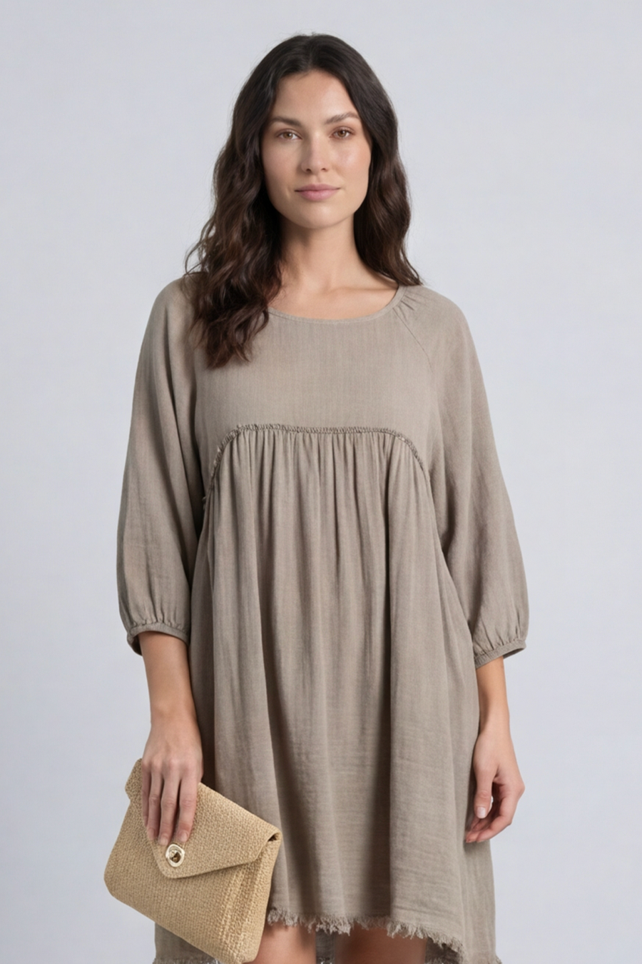 Kadenzia Cotton Tunic Mocha