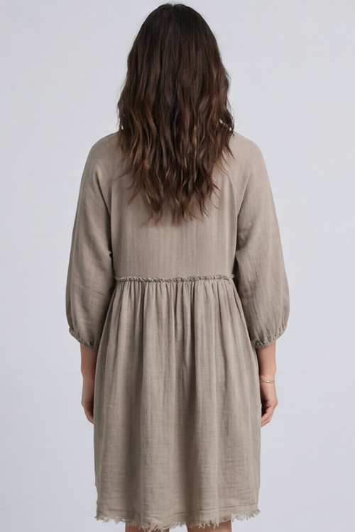 Kadenzia Cotton Tunic Mocha - Image 2