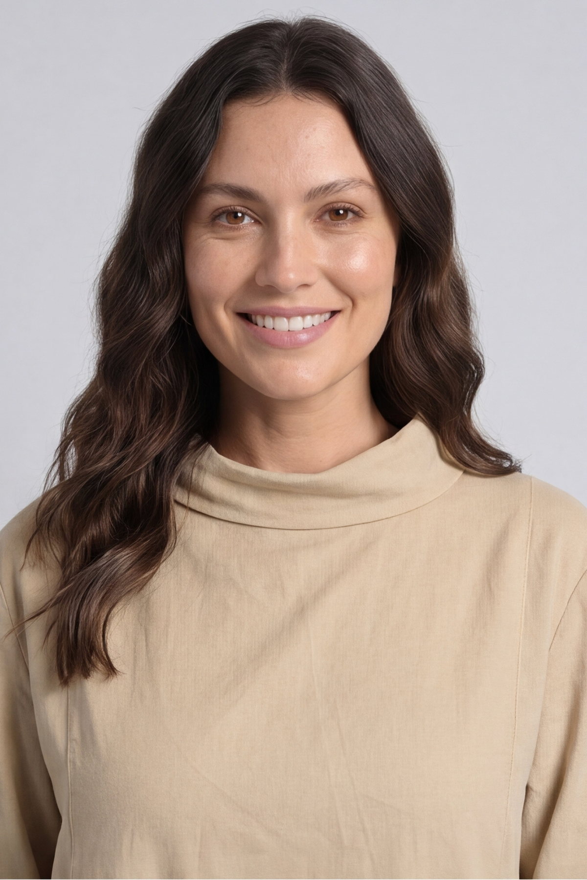 Kevina Cowl Needlecord Tunic Camel