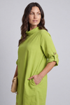 Kevina Cowl Needlecord Tunic Green