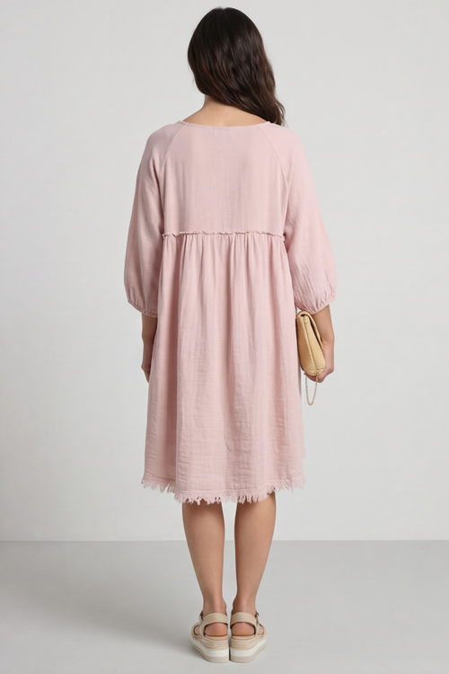 Kadenzia Cotton Tunic Pink - Image 4