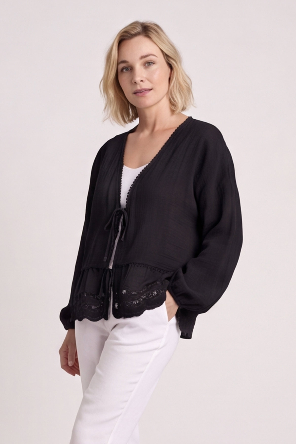 Kalkan Crinkle Cotton Jacket Black