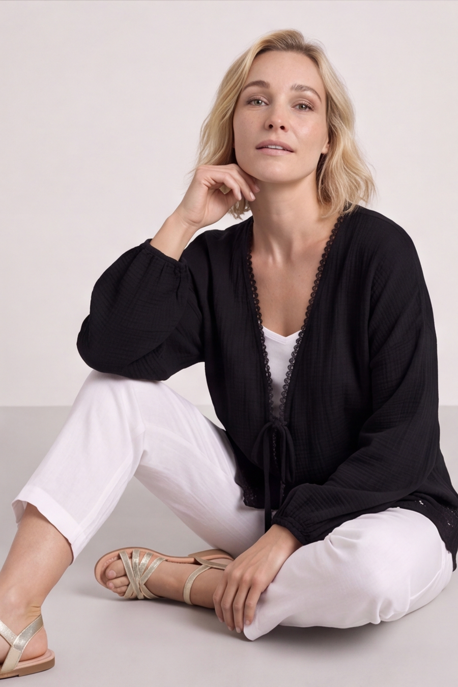 Kalkan Crinkle Cotton Jacket Black