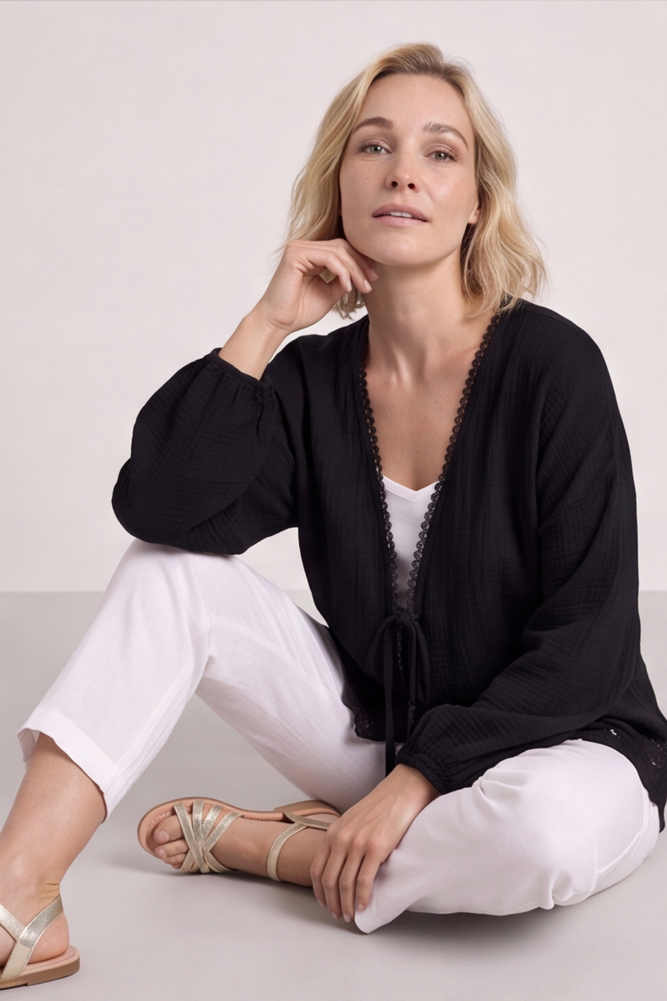 Kalkan Crinkle Cotton Jacket Black