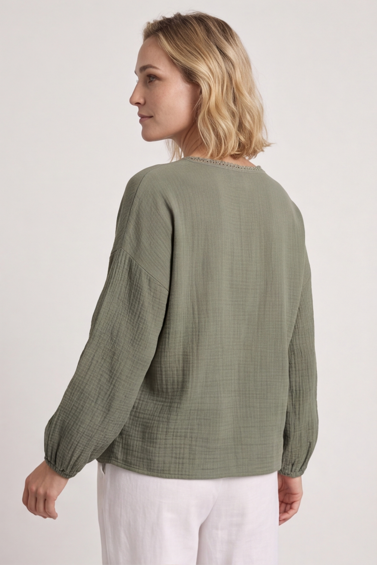 Kalkan Crinkle Cotton Jacket Khaki