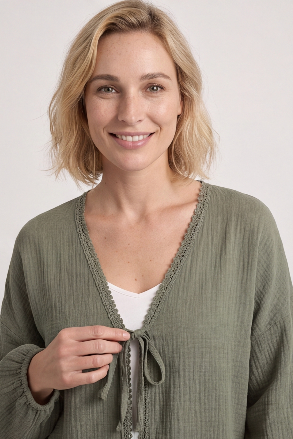Kalkan Crinkle Cotton Jacket Khaki