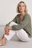 Kalkan Crinkle Cotton Jacket Khaki