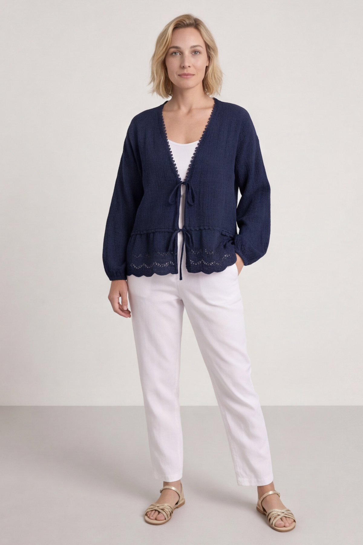 Kalkan Crinkle Cotton Jacket Navy