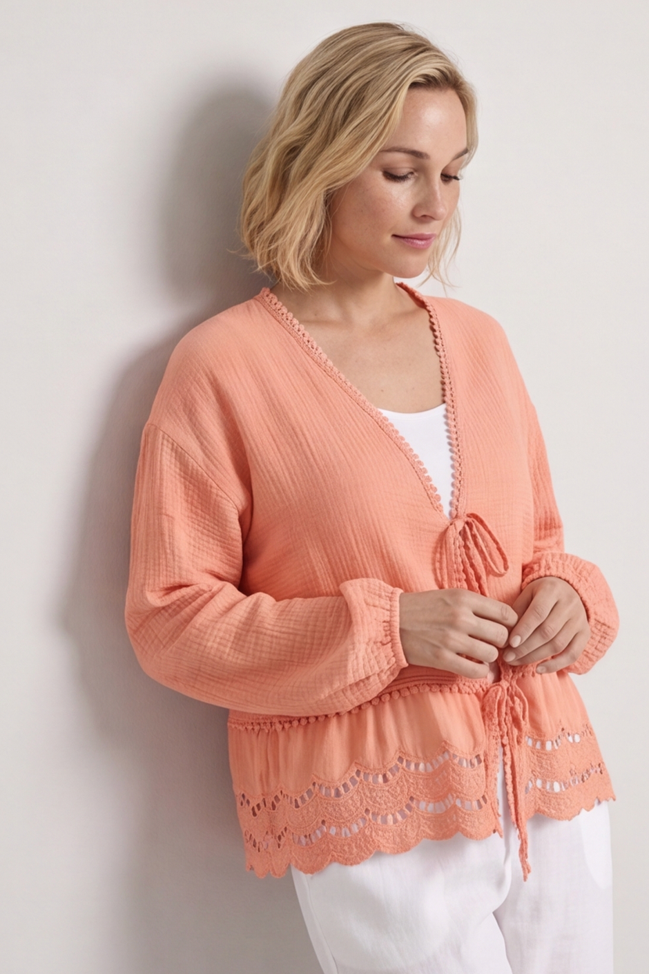 Kalkan Crinkle Cotton Jacket Orange